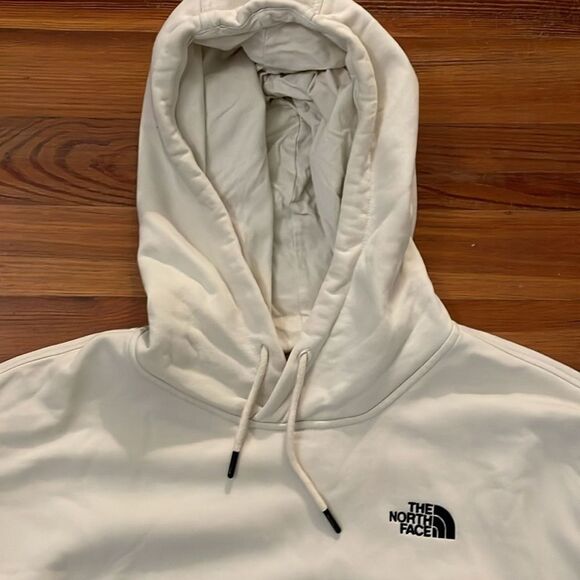 The North Face Cream Hoodie Sweatshirt Unisex mens XL womens XXL - Picture 5 of 12